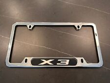 Bmw Oem X3 Emblem Chrome Stainless Steel License Plate Frames Single 82120418628