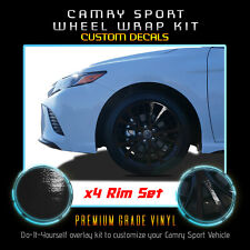 Fit 18 Camry 18 Sport Wheels Rim X4 Chrome Delete Blackout Kit - Gloss Black